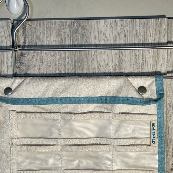 Real Simple Jewelry Organizer Storage Plus 18x33" Detachable Travel Pouch Tan - Picture 4 of 8